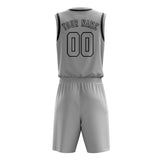 Custom Gray Gray Basketball Set