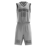 Custom Gray Gray Basketball Set