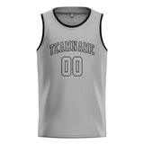 Custom Gray & Gray Colors Design Sports Basketball Jersey
