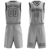 Custom Gray Gray Basketball Set