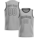 Custom Gray & Gray Colors Design Sports Basketball Jersey