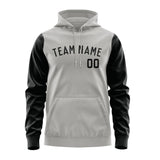 Custom Gray Black Hoodie 0404171704B31717