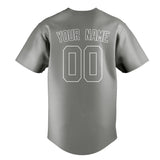 Custom Gray & White Colors Design Sports Baseball Jersey