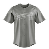 Custom Gray & White Colors Design Sports Baseball Jersey