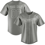Custom Gray & White Colors Design Sports Baseball Jersey