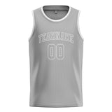 Custom Gray & Gray Colors Design Sports Basketball Jersey