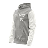Custom Gray White Hoodie 0404181804B31818