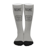 Custom Gray Dark Grey Knee-High Sock