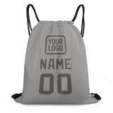 Custom Gray Dark Grey Drawstring Bag