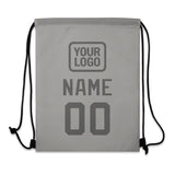 Custom Gray Dark Grey Drawstring Bag