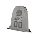 Custom Gray Dark Grey Drawstring Bag