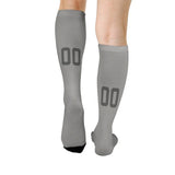 Custom Gray Dark Grey Knee-High Sock