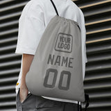 Custom Gray Dark Grey Drawstring Bag