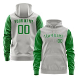 Custom Gray Emerald Green Hoodie