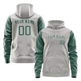 Custom Gray Blue Green Hoodie