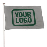 Custom Gray Green Flag