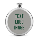 Custom Gray Green Hip Flask