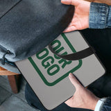 Custom Gray Green Laptop Bag