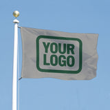 Custom Gray Green Flag
