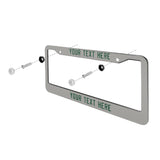 Custom Gray Green License Plate Frame