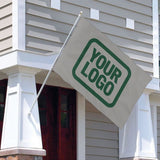 Custom Gray Green Flag