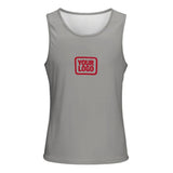 Custom Gray Red Men's Tank Top