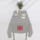 Custom Gray Green Square Table Cloth