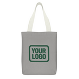 Custom Gray Red Canvas Tote Bag