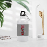 Custom Gray Red Sports Bottle