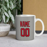Custom Gray Red Mug