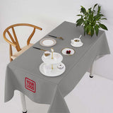 Custom Gray Green Square Table Cloth