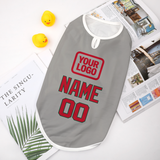 Custom Gray Red Pet Vest