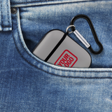 Custom Gray Red AirPods Case