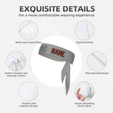 Custom Gray Red Headband