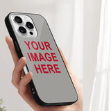 Custom Gray Red Phone Case