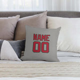 Custom Gray Red Pillowcase