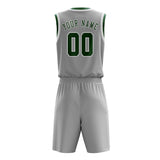 Custom Gray Green Basketball Set