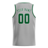 Custom Gray & Green Colors Design Sports Basketball Jersey
