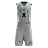 Custom Gray Green Basketball Set