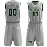 Custom Gray Green Basketball Set