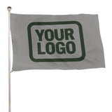 Custom Gray Dark Green Flag