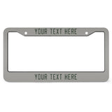Custom Gray Dark Green License Plate Frame