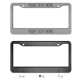 Custom Gray Dark Green License Plate Frame