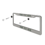 Custom Gray Dark Green License Plate Frame