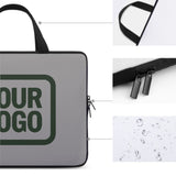 Custom Gray Dark Green Laptop Bag