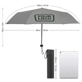 Custom Gray Dark Green Automatic Umbrella