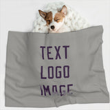 Custom Gray Purple Pet Blanket