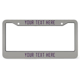 Custom Gray Purple License Plate Frame