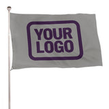 Custom Gray Purple Flag