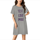 Custom Gray Purple Nachthemd